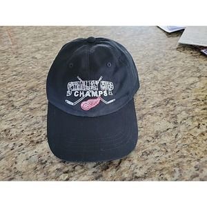 Detroit Red Wings Hat Cap 1998 Stanley Cup Champs Hockey NHL Adjustable Black